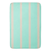 Heldere pastelblauwe en grijze gestreepte lijnen badmat (Voorkant Verticaal)