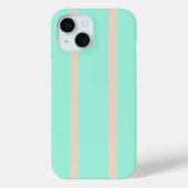 Heldere pastelblauwe en grijze gestreepte lijnen Case-Mate iPhone case (Achterkant)
