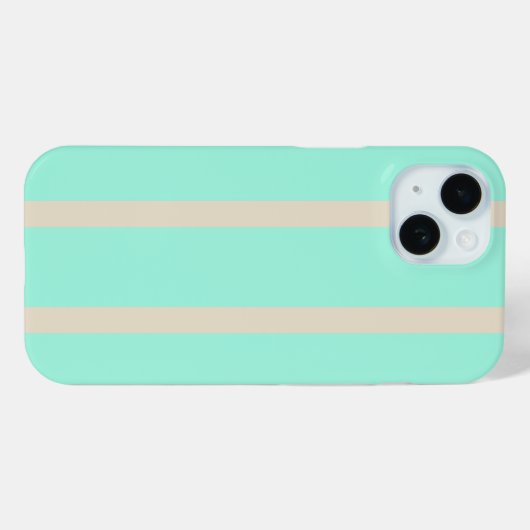 Heldere pastelblauwe en grijze gestreepte lijnen Case-Mate iPhone case (Achterkant (horizontaal))