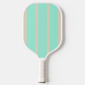 Heldere pastelblauwe en grijze gestreepte lijnen pickleball paddle (Achterkant)