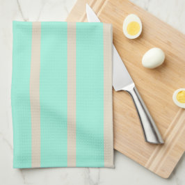 Heldere pastelblauwe en grijze gestreepte lijnen theedoek