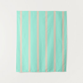 Heldere pastelblauwe en grijze gestreepte lijnen wandkleed