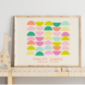 Heldere Pastels Geometrische vormen op maat Poster