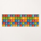 Heldere Patchwork Quilt Design in Regenboogkleuren Yogamat (Voorkant (horizontaal))