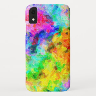 Heldere penseelkleuren iPhone XR hoesje