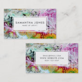 Heldere penseelstreken Modern maken artistieke Visitekaartje (Voorkant / Achterkant)