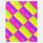 Heldere penseelstreken van neonverf | fleece deken (Voorkant)