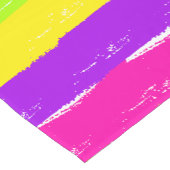 Heldere penseelstreken van neonverf | korte tafelloper (Hoek)