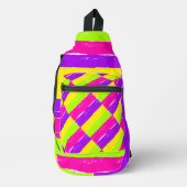 Heldere penseelstreken van neonverf | sling bag (Voorkant)