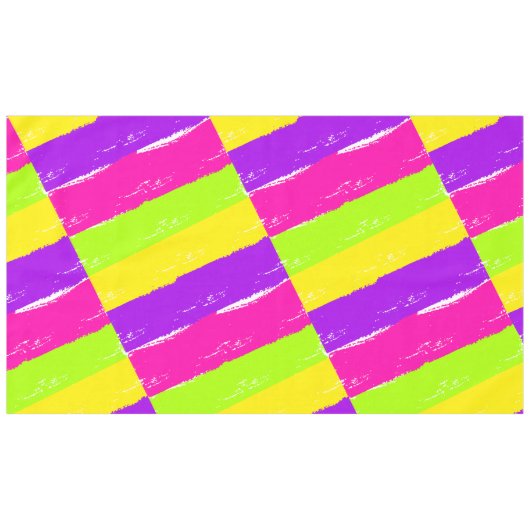 Heldere penseelstreken van neonverf | tafelkleed (Voorkant (Horizontaal))