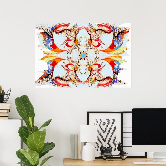 Heldere perspectieven voor hedendaagse kunst poster (Thuiskantoor)