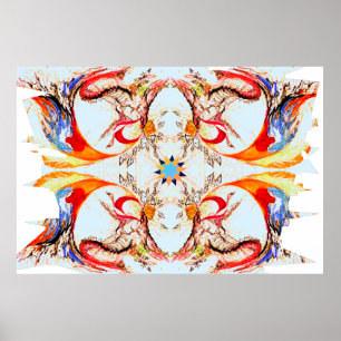 Heldere perspectieven voor hedendaagse kunst poster