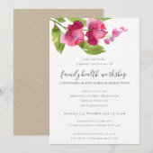 HELDERE PINKINKINK WATERVERF FLORAL WORKSHOP EVAL KAART (Voorkant / Achterkant)