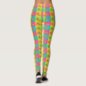 Heldere pizza plakjes ontwerp leggings (Achterkant)