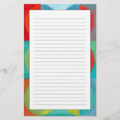 Heldere Pop met cirkels en vierkantjes Briefpapier (Voorkant)