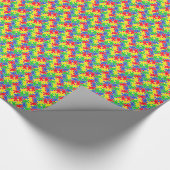 Heldere primaire kleuren Jigzaag Puzzle-stukken Cadeaupapier (Hoek)