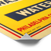 Heldere primaire kleuren, verspil geen water poster (Hoek)