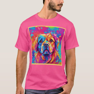 Heldere pup: kleurrijk hondenontwerp t-shirt