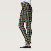 Heldere Puzzels Patroon Autisme Bewustzijn Leggings (Links)