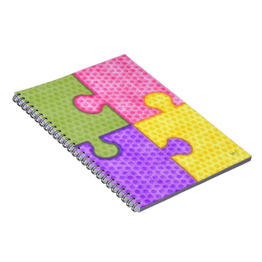 Heldere puzzelstukjes laptop notitieboek (Rechterzijde)
