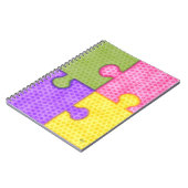 Heldere puzzelstukjes laptop notitieboek (Linkerzijde)
