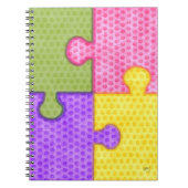Heldere puzzelstukjes laptop notitieboek (Voorkant)