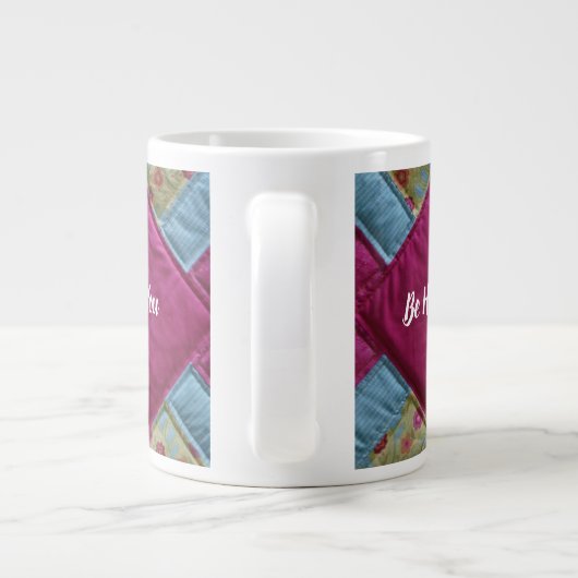 Heldere quilt grote koffiekop (Achterkant)