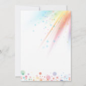 Heldere Rainbow Bubble Light LGBTQ Handfasten Kaart (Achterkant)