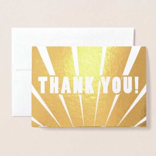 Heldere Rays | Dank u wel! Folie Kaarten (Voorkant met envelop)