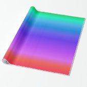 Heldere regenboog cadeaupapier (Uitgerold)