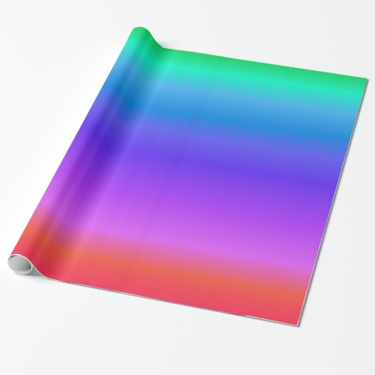 Heldere regenboog cadeaupapier (Uitgerold)