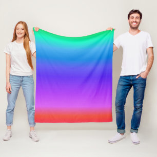Heldere regenboog fleece deken