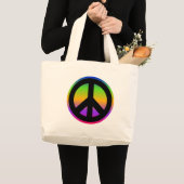 Heldere regenboog grote tote bag (Voorkant (product))