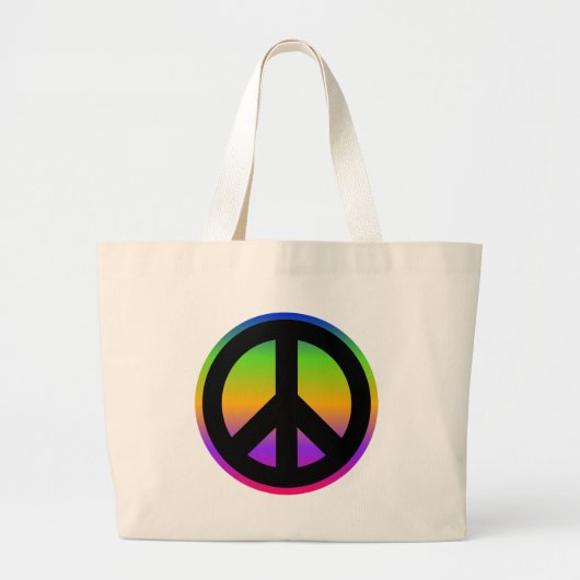 Heldere regenboog grote tote bag (Voorkant)