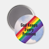 Heldere regenboog in de hemel houdt God zijn belof Magneet (Voorkant / Achterkant)