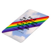 Heldere regenboog in Sky Inspirerend Bijbelverse V Magneet (Linkerzijde)