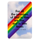 Heldere regenboog in Sky Inspirerend Bijbelverse V Magneet (Verticaal)