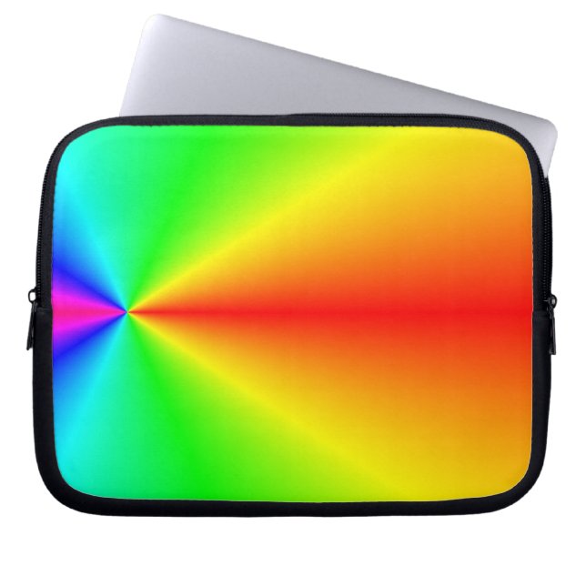 Heldere regenboog laptop sleeve (Voorkant)