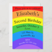 Heldere Regenboog met Gepersonaliseerde Velden Kaart (Voorkant)