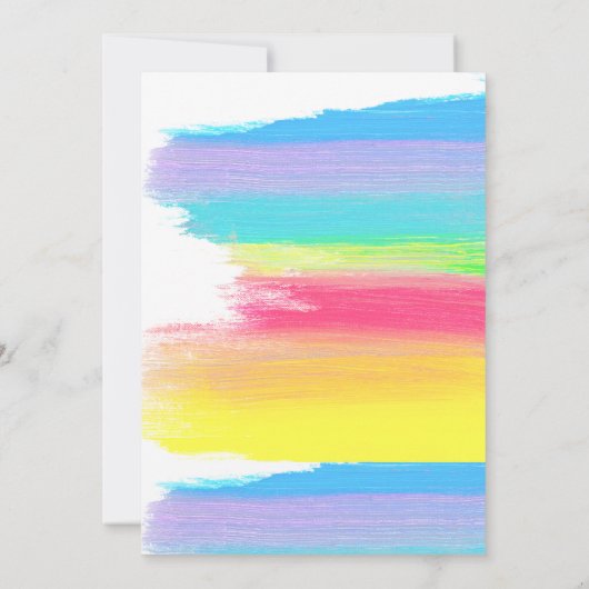 Heldere regenboog moderne vrolijke gay koppel brui kaart (Achterkant)