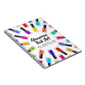 Heldere regenboog Nail Poolse kunst Tech Salon Aan Notitieboek (Rechterzijde)