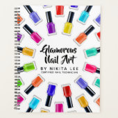 Heldere regenboog Nail Poolse kunst Tech Salon Aan Planner (Voorkant)