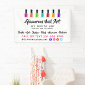 Heldere regenboog Nail Poolse kunst Tech Salon Aan Spandoek (Insitu)