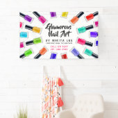 Heldere regenboog Nail Poolse kunst Tech Salon Aan Spandoek (Insitu)