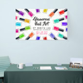 Heldere regenboog Nail Poolse kunst Tech Salon Aan Spandoek (Beurs)