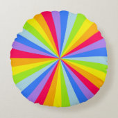 Heldere regenboog radiaal rond kussen (Voorkant)