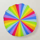 Heldere regenboog radiaal rond kussen (Achterkant)