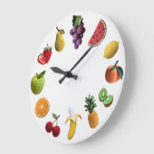 Heldere Regenboog Scrapbook Haakfruit Collage Grote Klok (Hoek)