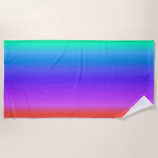 Heldere regenboog strandlaken (Voorkant)