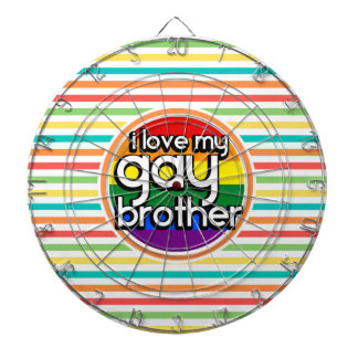 Heldere regenboog strepen; Gay Brother Dartbord